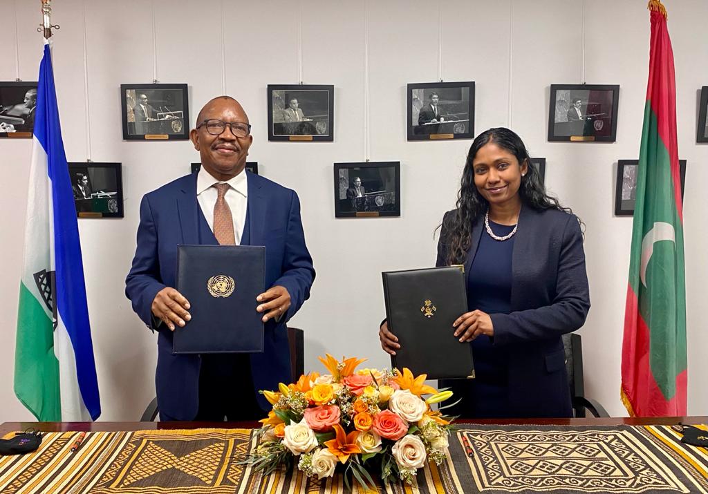 ރާއްޖެއާއި ކިންގްޑަމް އޮފް ލެސޯތޯއާ ދެމެދު ޑިޕްލޮމެޓިކް ގުޅުން ޤާއިމްކޮށްފި